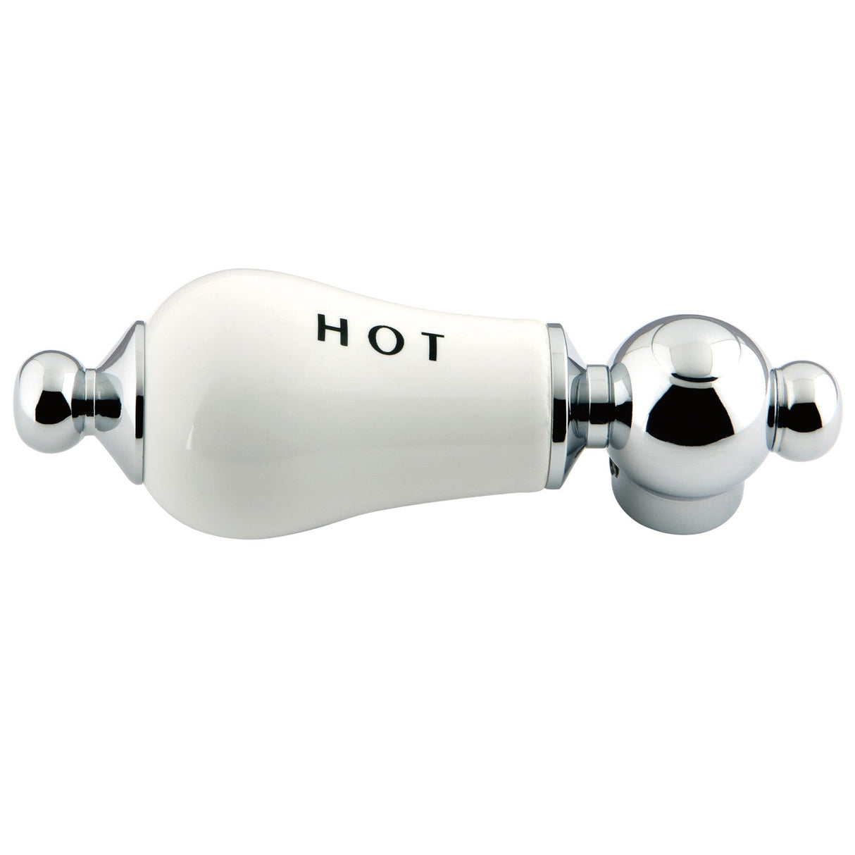 Aqua Vintage AEPL1H Hot Porcelain Lever Handle, Polished Chrome