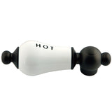 Aqua Vintage AEPL5H Hot Porcelain Lever Handle, Oil Rubbed Bronze