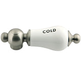Aqua Vintage AEPL8C Cold Porcelain Lever Handle, Brushed Nickel
