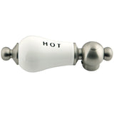 Aqua Vintage AEPL8H Hot Porcelain Lever Handle, Brushed Nickel