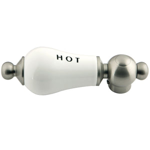 Aqua Vintage AEPL8H Hot Porcelain Lever Handle, Brushed Nickel