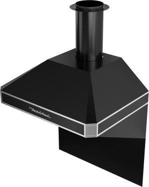 Vent-A-Hood AH12-136 BL 36" 300 CFM Professional Retro-Style Wall Mount Range Hood with Magic Lung Blower, Black Satin
