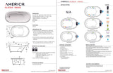 Americh AL6640TA2-BI Alesia 6640 - Tub Only / Airbath 2 - Biscuit