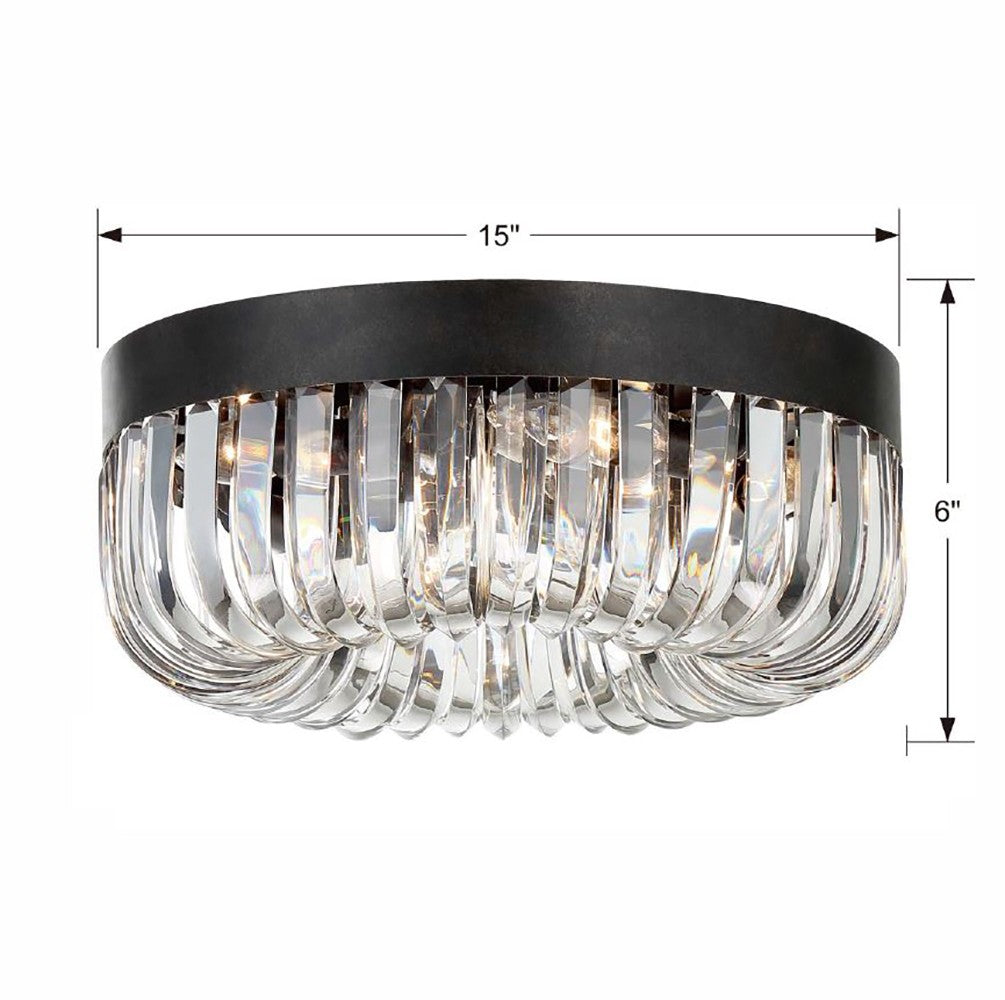 Alister 5 Light Charcoal Bronze Flush Mount ALI-B2005-CZ