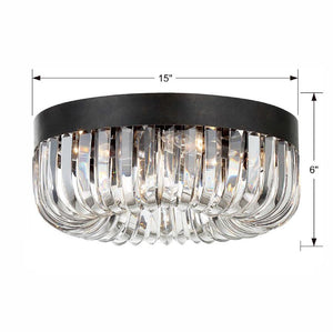 Alister 5 Light Charcoal Bronze Flush Mount ALI-B2005-CZ