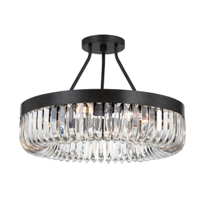 Alister 8 Light Charcoal Bronze Semi Flush Mount ALI-B2008-CZ_CEILING
