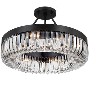 Alister 8 Light Charcoal Bronze Semi Flush Mount ALI-B2008-CZ_CEILING