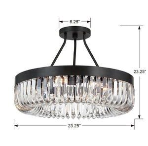 Alister 8 Light Charcoal Bronze Semi Flush Mount ALI-B2008-CZ_CEILING