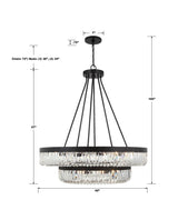 Alister 26 Light Charcoal Bronze Chandelier ALI-B2026-CZ