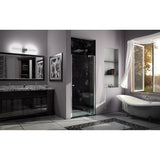 DreamLine Allure 39-40 in. W x 73 in. H Frameless Pivot Shower Door in Chrome
