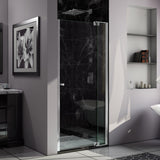 DreamLine Allure 38-39 in. W x 73 in. H Frameless Pivot Shower Door in Chrome