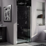 DreamLine Allure 30-31 in. W x 73 in. H Frameless Pivot Shower Door in Chrome