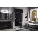 DreamLine Allure 51-52 in. W x 73 in. H Frameless Pivot Shower Door in Chrome