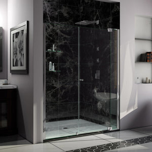 DreamLine Allure 59-60 in. W x 73 in. H Frameless Pivot Shower Door in Chrome