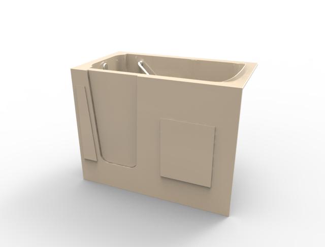 Hydro Systems WAL5230GTO-ALM-LH WALK-IN 5230 GC TUB ONLY-ALMOND-LEFT HAND