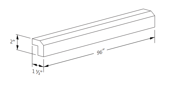 Drawer With Undermount Rails Cab-Tec Sturbridge Caramel ALRM ANGLE LIGHT RAIL MOUDLING 1-1/2” x 2” x ...