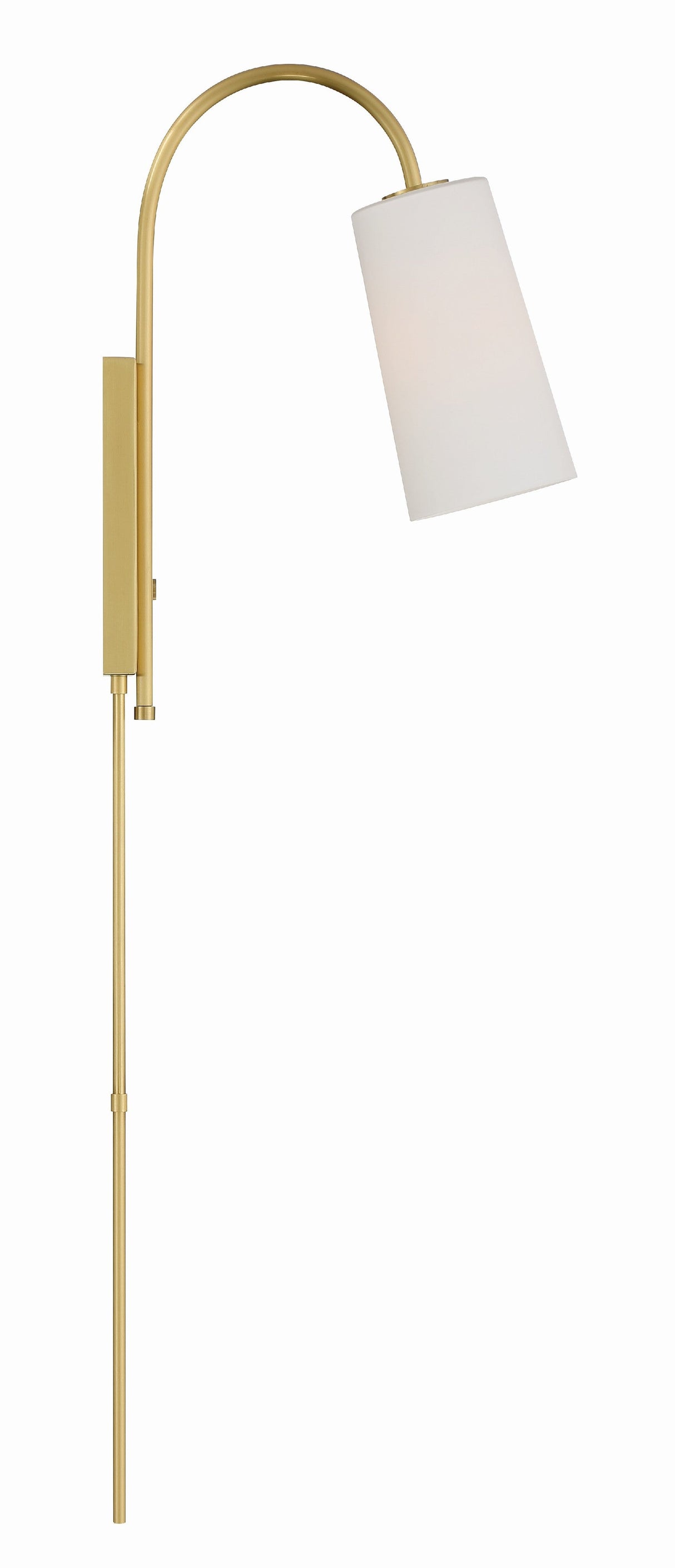 Alexa 1 Light Aged Brass Task Sconce ALX-4501-AG