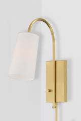 Alexa 1 Light Aged Brass Task Sconce ALX-4501-AG