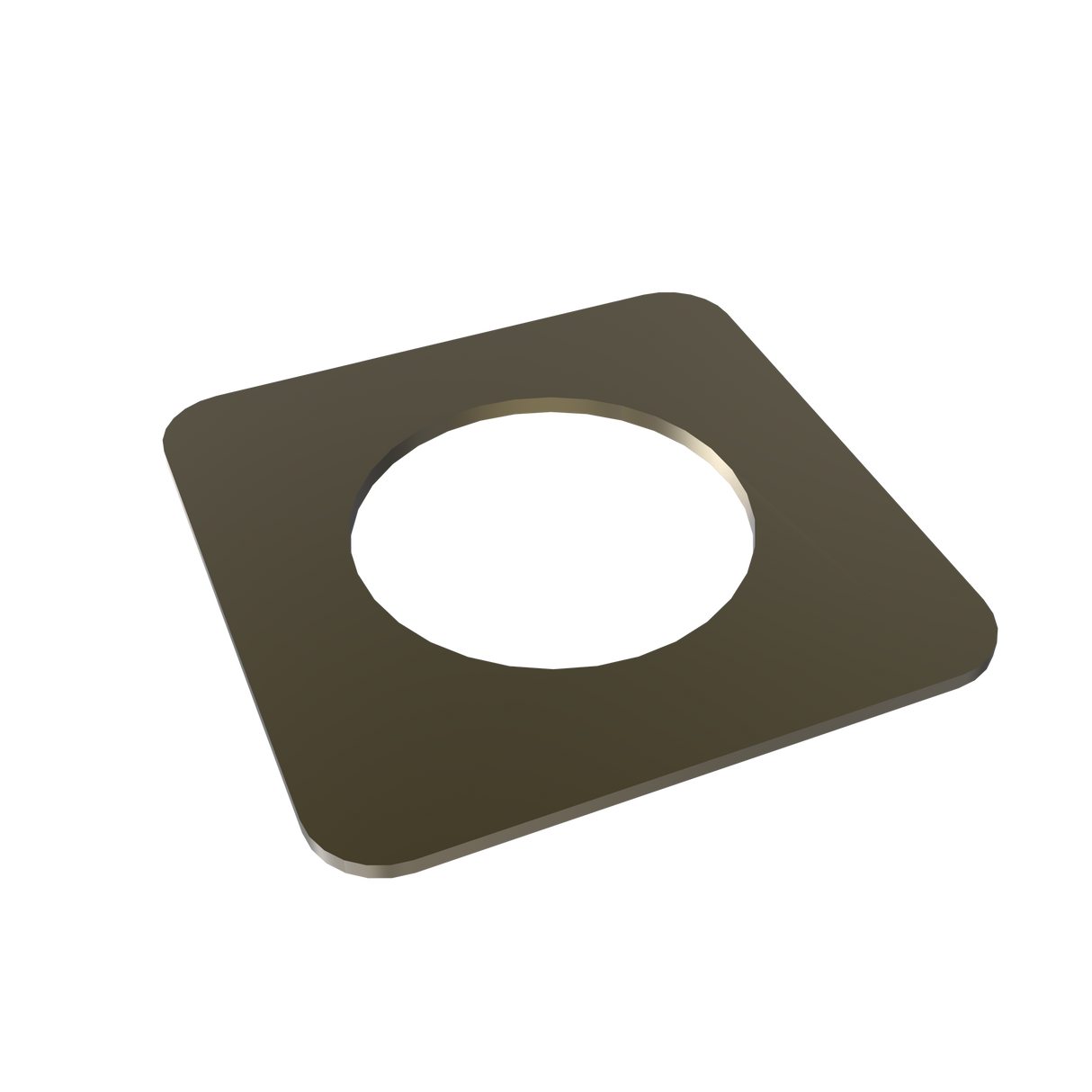 Amba Products Accessory AE-1S-BB 1mm Square Spacer (Qty of 2) for Quadro or Vega Collections - 0.04 x 1.5 x 1.5 in. - Brushed Bronze