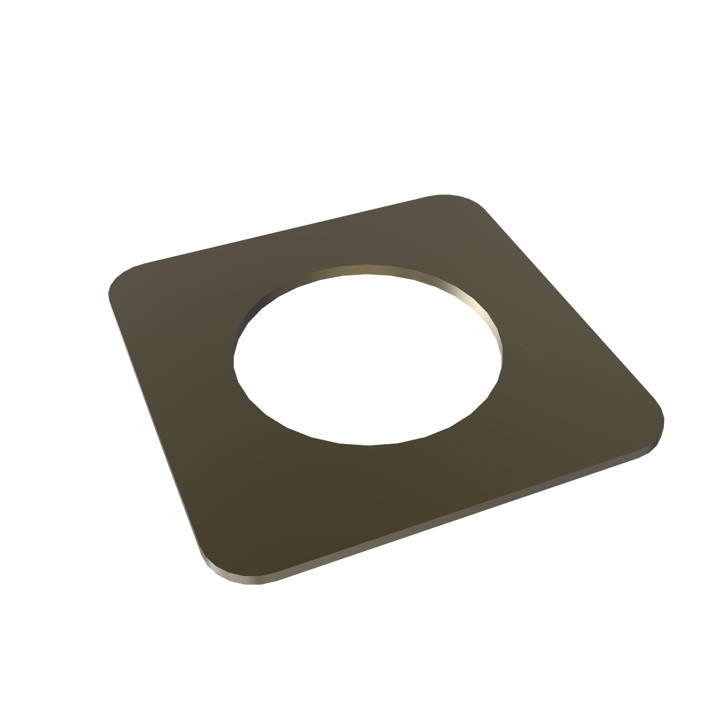 Amba Products Accessory AE-1S-BB 1mm Square Spacer (Qty of 2) for Quadro or Vega Collections - 0.04 x 1.5 x 1.5 in. - Brushed Bronze