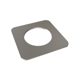 Amba Products Accessory AE-1S-B 1mm Square Spacer (Qty of 2) for Quadro or Vega Collections - 0.04 x 1.5 x 1.5 in. - Brushed Finish