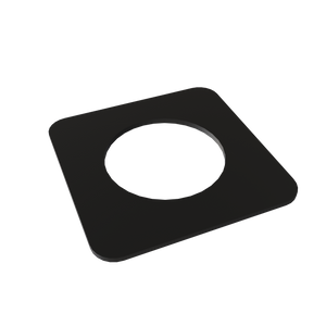 Amba Products Accessory AE-1S-MB 1mm Square Spacer (Qty of 2) for Quadro or Vega Collections - 0.04 x 1.5 x 1.5 in. - Matte Black Finish