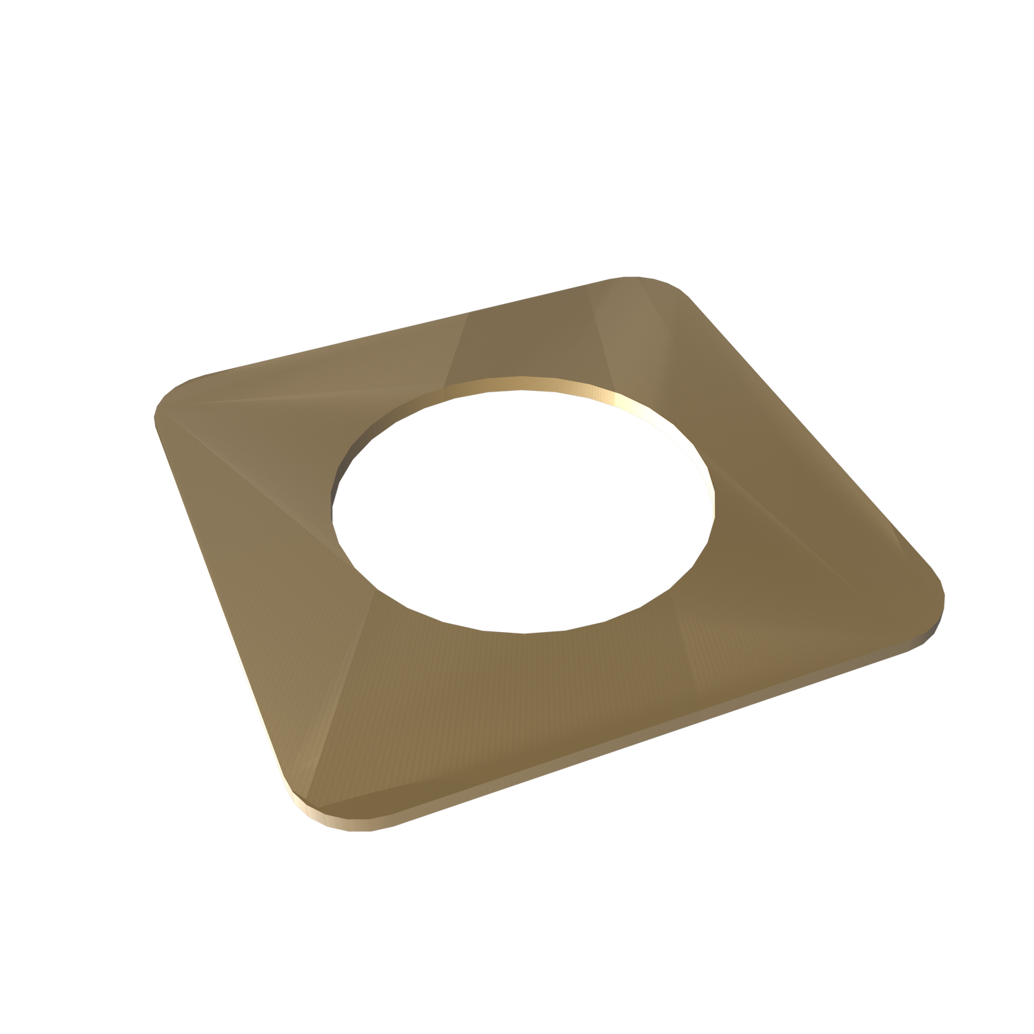 Amba Products Accessory AE-1S-SB 1mm Square Spacer (Qty of 2) for Quadro or Vega Collections - 0.04 x 1.5 x 1.5 in. - Satin Brass Finish