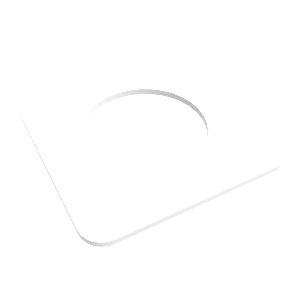 Amba Products Accessory AE-1S-W 1mm Square Spacer (Qty of 2) for Quadro or Vega Collections - 0.04 x 1.5 x 1.5 in. - White Finish
