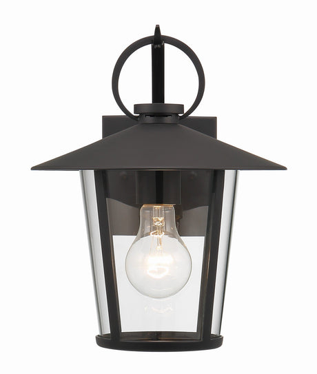 Andover 1 Light Matte Black Outdoor Sconce AND-9201-CL-MK