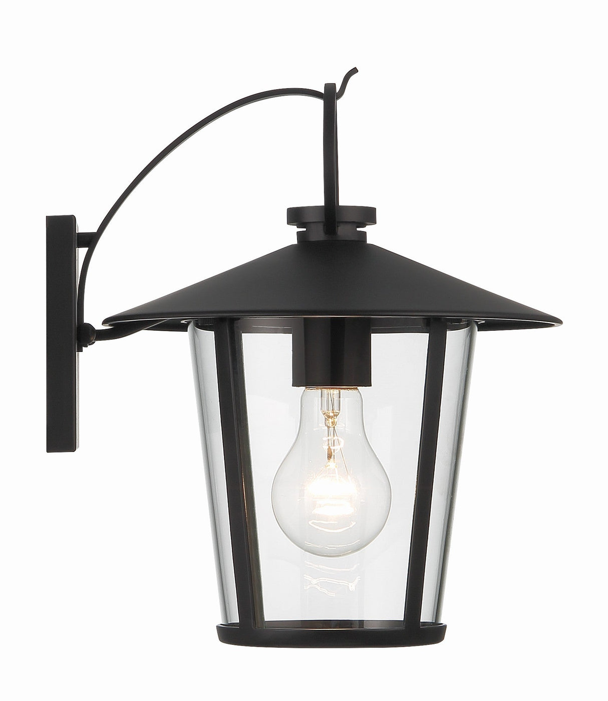 Andover 1 Light Matte Black Outdoor Sconce AND-9201-CL-MK