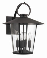 Andover 4 Light Matte Black Outdoor Sconce AND-9202-CL-MK
