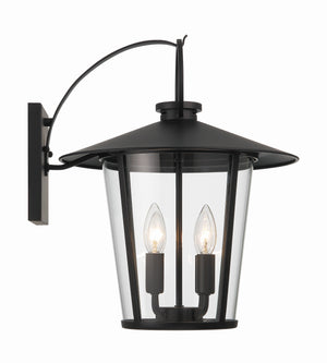 Andover 4 Light Matte Black Outdoor Sconce AND-9202-CL-MK