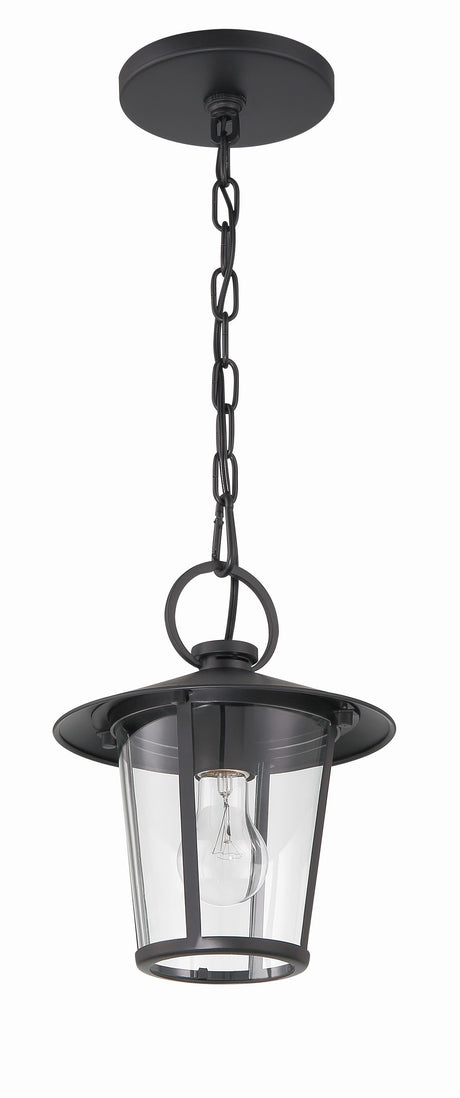 Andover 1 Light Matte Black Outdoor Pendant AND-9203-CL-MK
