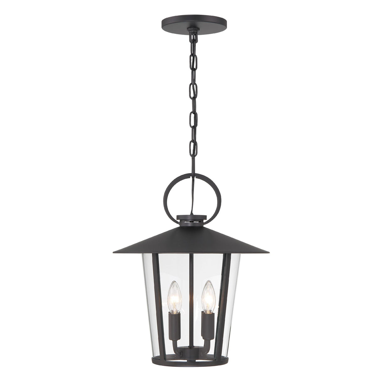 Andover 4 Light Matte Black Outdoor Pendant AND-9204-CL-MK