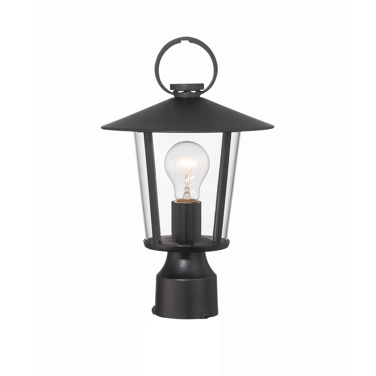 Andover 1 Light Matte Black Outdoor Post AND-9207-CL-MK