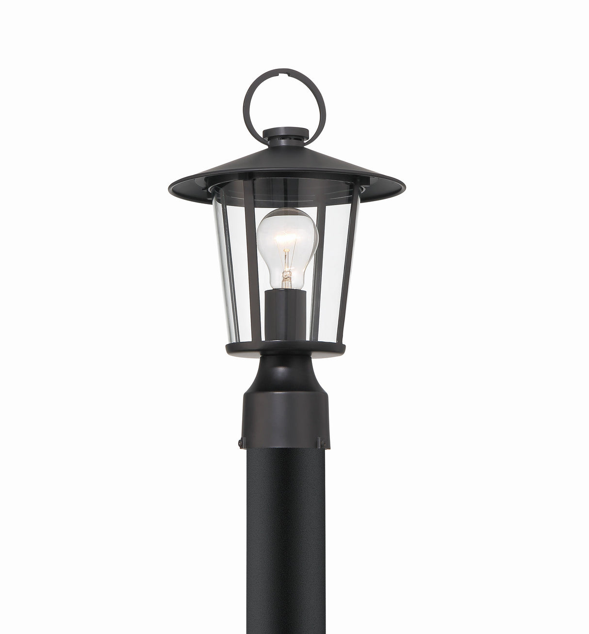 Andover 1 Light Matte Black Outdoor Post AND-9207-CL-MK