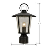 Andover 1 Light Matte Black Outdoor Post AND-9207-SD-MK