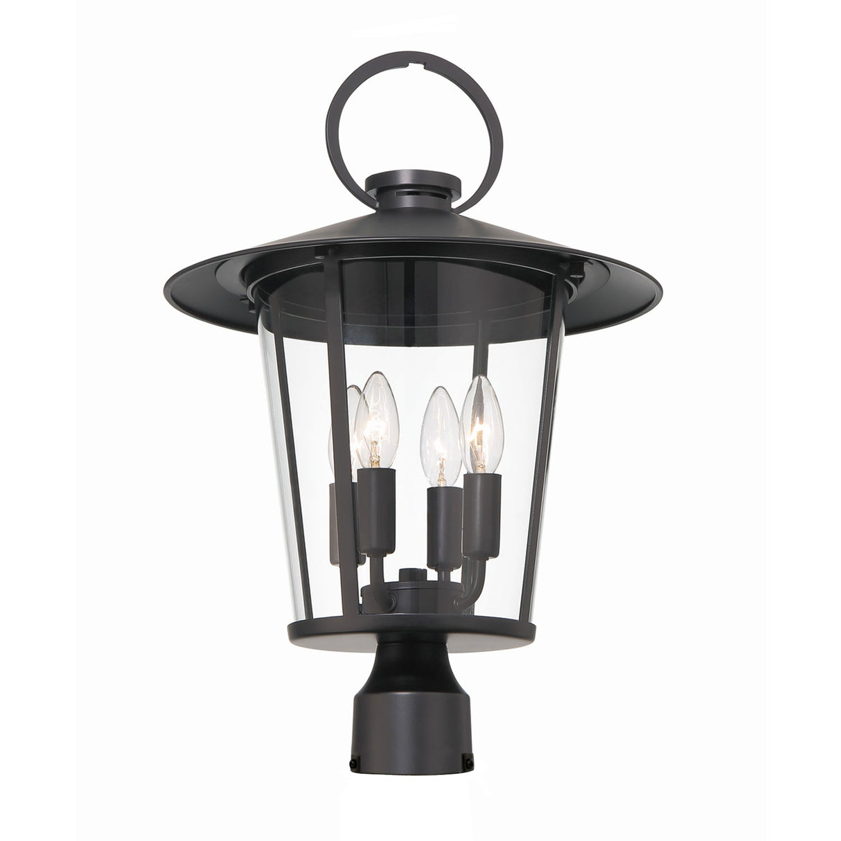 Andover 4 Light Matte Black Outdoor Post AND-9209-CL-MK