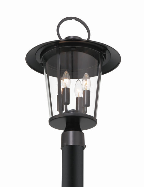 Andover 4 Light Matte Black Outdoor Post AND-9209-CL-MK