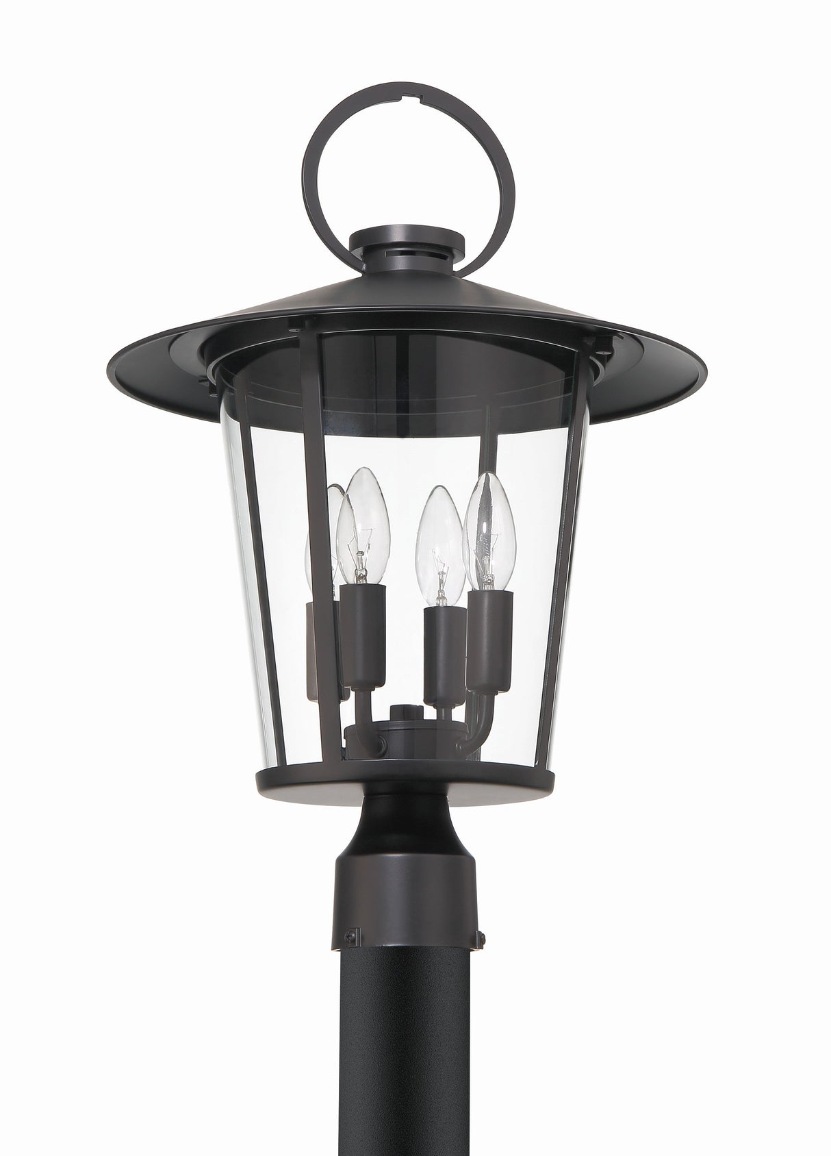 Andover 4 Light Matte Black Outdoor Post AND-9209-CL-MK