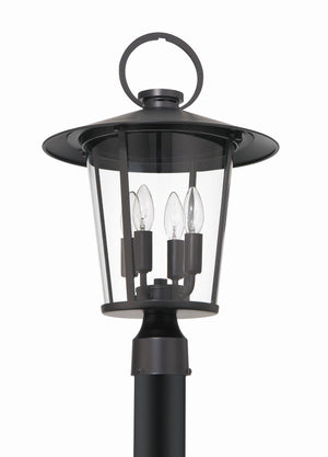 Andover 4 Light Matte Black Outdoor Post AND-9209-CL-MK
