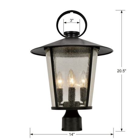 Andover 4 Light Matte Black Outdoor Post AND-9209-SD-MK