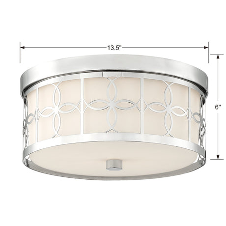 Anniversary 2 Light Polished Nickel Flush Mount ANN-2105-PN