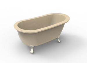 Hydro Systems ANN6536STOS-ALM ANNETTE 6536 STON W/ SLOPED DECK, TUB ONLY - ALMOND