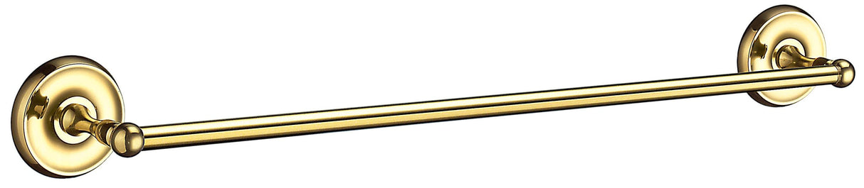 Smedbo Villa Single Towel Rail in Polished Brass