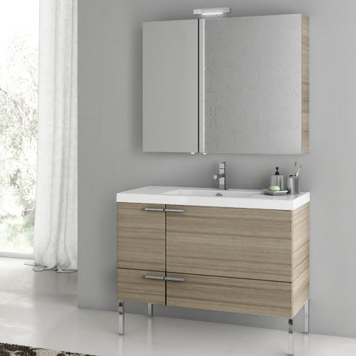 Floor Standing Bathroom Vanity, Modern, 40", Larch Canapa