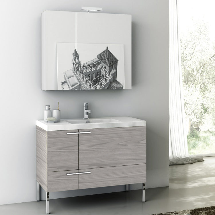 Floor Standing Bathroom Vanity, Modern, 40"