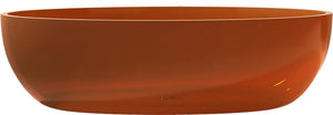 Opal 67 in. One Piece Stone Resin Freestanding Bathtub in Translucent Orange