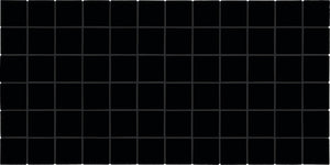 American Olean Color Story Mosaics Black Straight Joint 2x2 Glossy Mosaic Tile