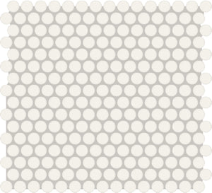 American Olean Color Story Mosaics Matte Designer White Penny Rounds Matte Mosaic Tile